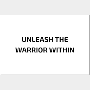 Unleash The Warrior Motivational T-Shirt Posters and Art